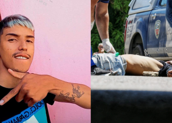 Um motociclista que não teve a identidade divulgada, foi morto a tiros na tarde desta sexta-feira (23), na rua Indiaporã. Vídeo: