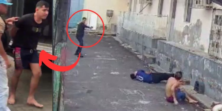 VÍDEO: Pistoleiro que tentou matar dupla em beco é preso