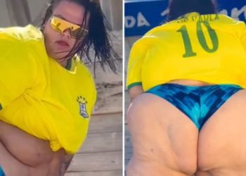 Thais Carla entrou na onda do hit do momento, e fez uma dancinha da música 'Tá OK', do Dennis Dj, e Kevin O Chris, deixando os