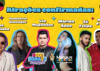 Prefeito anuncia Zé Felipe, Léo Magalhães, Marina Sena e MC Kevin o Chris como atrações do ‘#SouManaus Passo a Paço 2023’