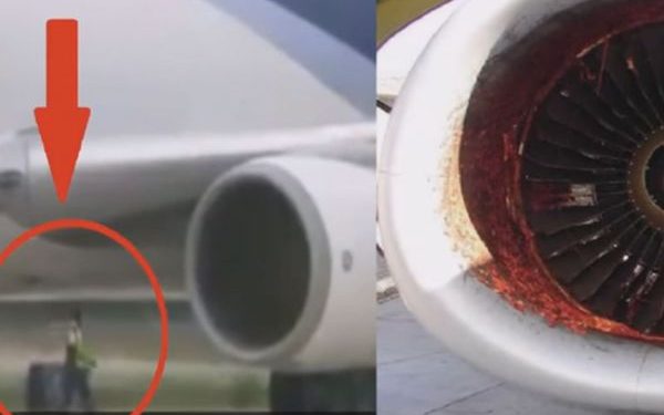 Funcionário morre sugado por turbina de avião