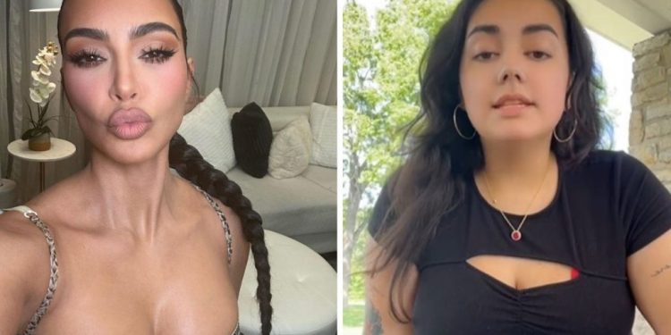 Ao que parece, a cinta modeladora da marca Skims, de Kim Kardashian, tem mais funções do que apenas manter o corpo no lugar. Jovem leva