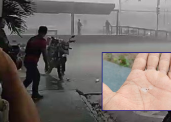 Vídeos mostram forte chuva de granizo em Manaus