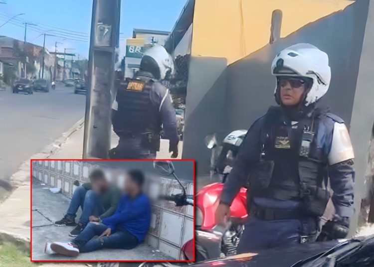 Vídeo: assaltantes fazem arrastão no Novo Aleixo e “caem nos braços” da polícia