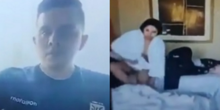 Sem querer, o jornalista equatoriano Juan Francisco acabou mostrando sua amante nua para colegas e telespectadores. Vídeo: