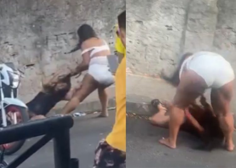 Vídeo mostra 'talarica' sendo arrastada pelo cabelo em rua de Manaus