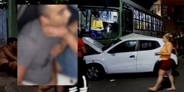 Motorista de aplicativo tenta fazer cruzamento e morre ao colidir com ônibus no Alvorada