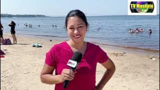 Domingo de sol pede praia da Ponta Negra, né mana!!!