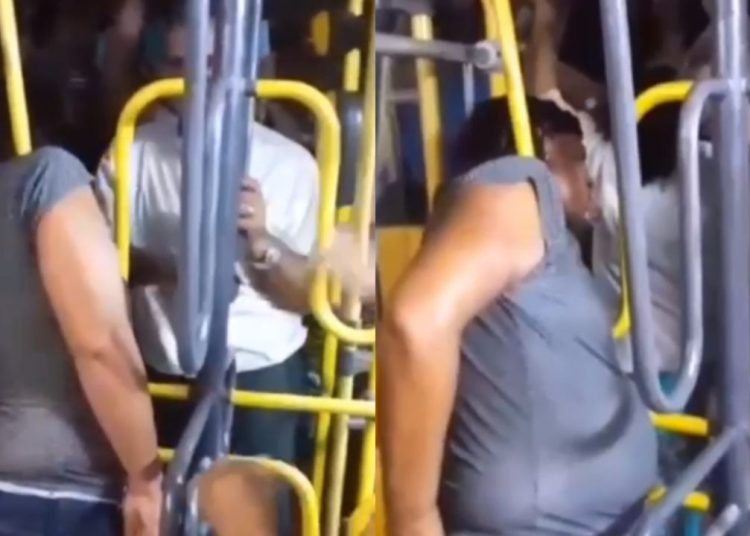 Mulher fica com cabeça presa em nova catraca de ônibus