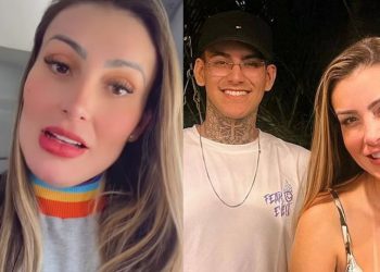 Andressa Urach e o filho clamam por Deus após raio atingir avião: "pede perdão"