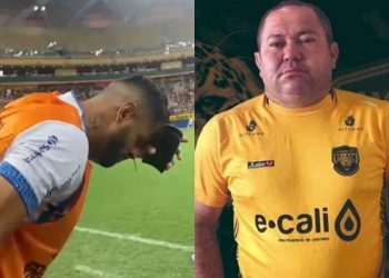 ​Vídeo: Com o nariz pingando sangue zagueiro do Paysandu acusa presidente do Amazonas FC de agressão