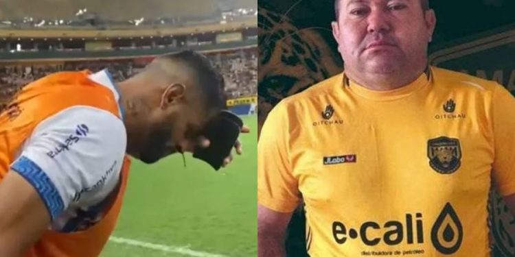 Vídeo: Com o nariz pingando sangue zagueiro do Paysandu acusa presidente do Amazonas FC de agressão