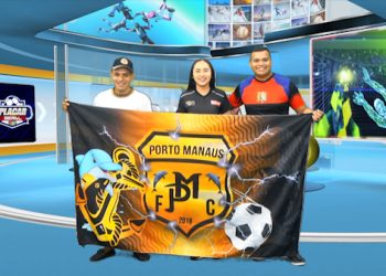 Jayne Silva bate um papo com Luan e Juninho, atletas do time Porto Manaus no Placar Geral
