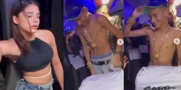 Novinha desmaia após funkeiro 'só a titela' tirar a camisa