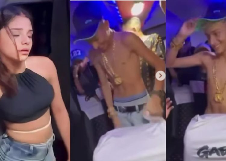 Novinha desmaia após funkeiro 'só a titela' tirar a camisa