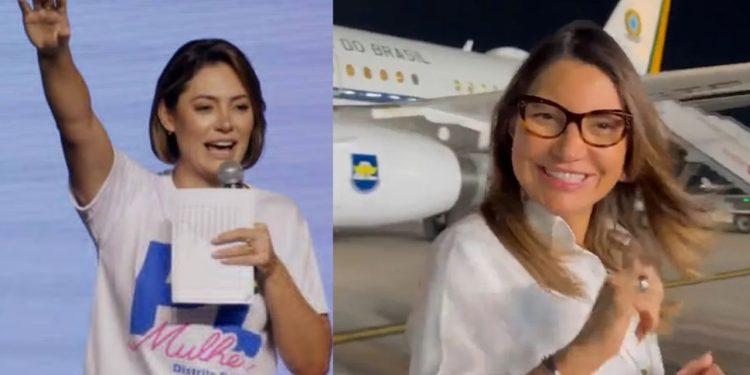 Michelle Bolsonaro provoca Janja e manda indireta: “uma viajante turista”