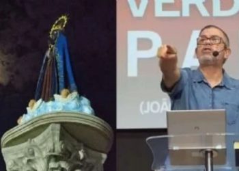 Pastor chama imagem de Nossa Senhora de "Satanás fantasiado de azul"