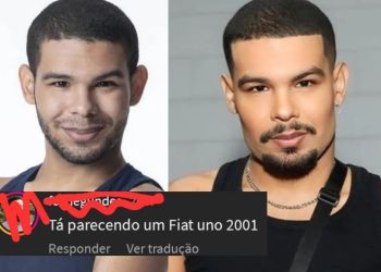 Antes e depois de ex-BBB Vyni vira chacota na web: "parecendo um Fiat Uno"