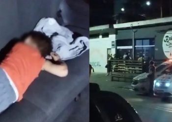 Pais trancam criança de 2 anos no carro e vão para o bar 'tomar uma'