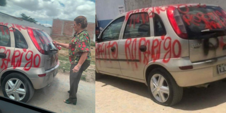 Após descobrir que é corna, primeira-dama picha carro da amante: "rapariga do prefeito"