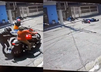 Um adolescente de 17 anos morreu na terça-feira (7) depois de participar do roubo de uma moto e passar mal na. Veja momento