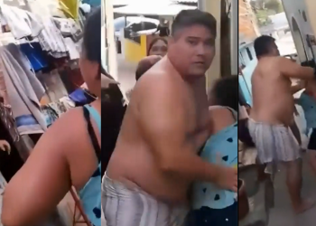 Um vídeo que circula nas redes sociais, mostra o momento em que um pastor identificado por Pedro Messias, 37, dá porrada. Pastor é