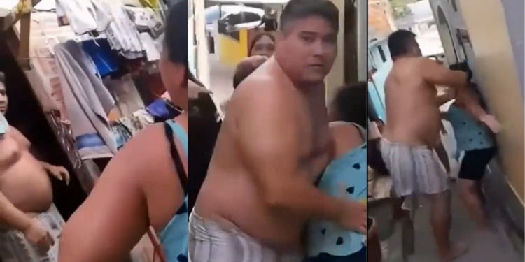 Um vídeo que circula nas redes sociais, mostra o momento em que um pastor identificado por Pedro Messias, 37, dá porrada. Pastor é