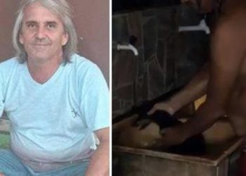 Cenas sensíveis: ex-vereador, bate e afoga até a morte filhote de cachorrinho