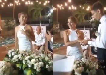 No município Chinú, em Córdoba, na Colômbia, o vídeo de um casamento viralizou na internet após a noiva decidir não. Noiva diz