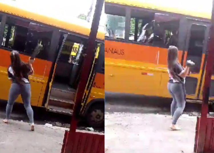 Vascaína enfurecida destrói janelas de 'Amarelinho' em Manaus