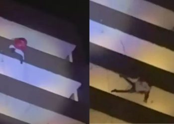 Papai Noel despenca do 24º andar, morre e plateia pensa ser parte da apresentação