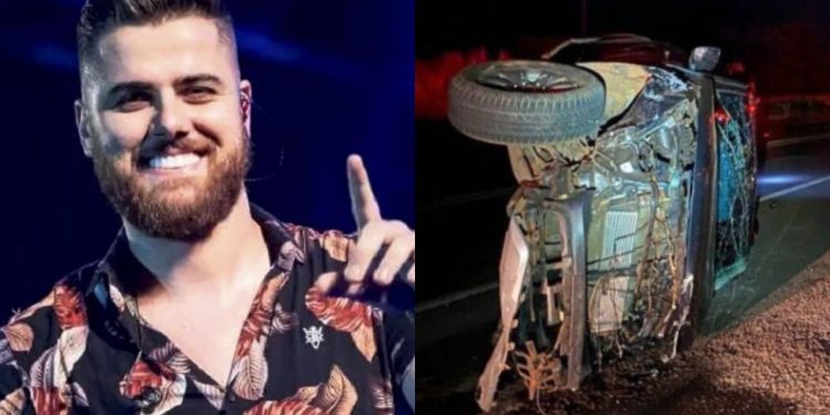 Cantor sertanejo Zé Neto sofre grave acidente de carro em Minas Gerais