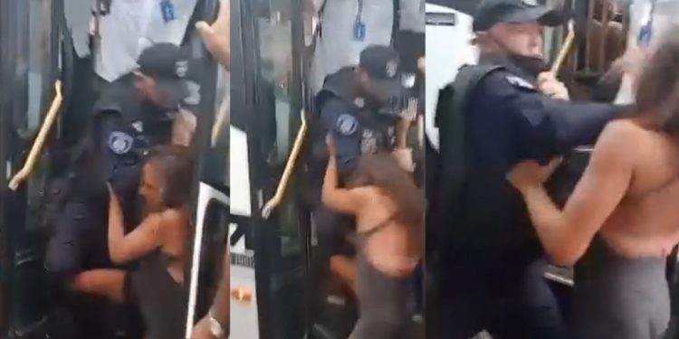 Vídeo mostra guarda civil trocando socos e tapas com travesti
