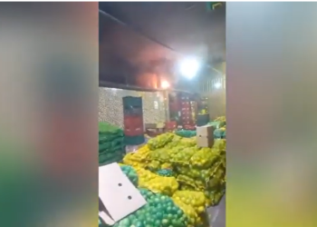 Incêndio assusta permissionários e clientes na Feira da Manaus Moderna