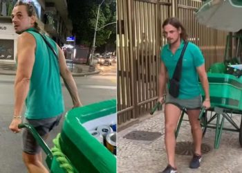 Ex-galã de 'Malhação', Daniel Erthal vende cerveja nas ruas do Rio