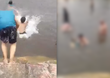 Um homem, de 59 anos morreu após sofrer um acidente aquático no Capão da Onça em Ponta Grossa, na. Vídeo flagra