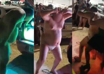 'Gostosão' fica só de cueca para impressionar a amada em festa de rua em Manaus