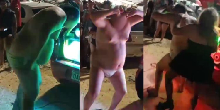 'Gostosão' fica só de cueca para impressionar a amada em festa de rua em Manaus