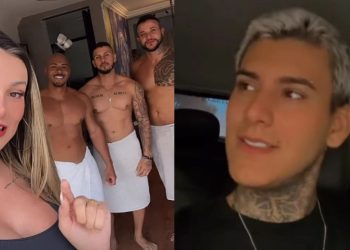 Filho de Andressa Urach desabafa após filmar a mãe com três homens: "foi demorado"