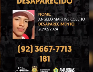 Jovem desaparece misteriosamente em Manaus