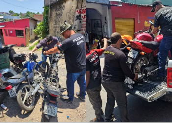 Dupla é presa e 5 motos adulteradas são apreendidas em Manaus