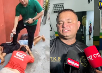 Policial de folga prende trio assaltando mercadinho em Manaus