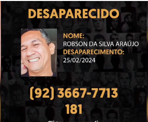 Polícia procura por homem que desapareceu misteriosamente em Manaus