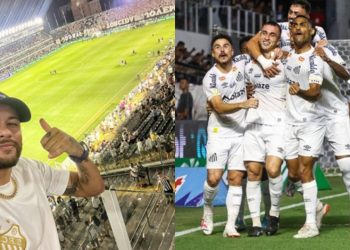 Com presença de Neymar, Santos vence Corinthians com gol de João Schmidt