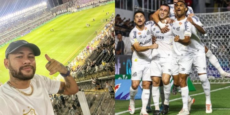 Com presença de Neymar, Santos vence Corinthians com gol de João Schmidt
