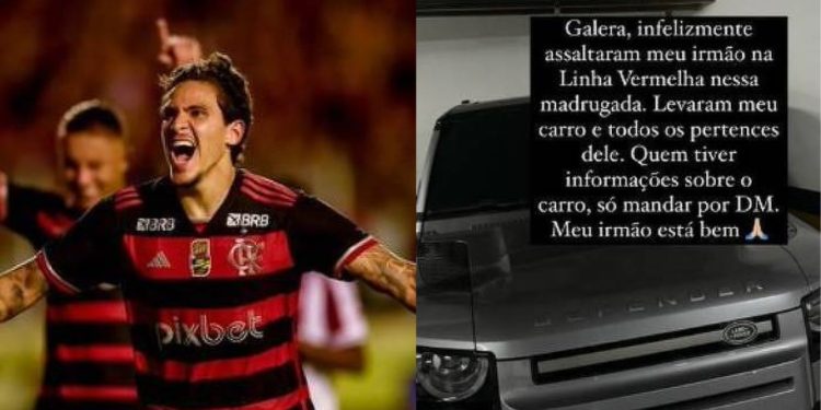 Bandidos roubam carro de luxo do atacante Pedro, do Flamengo