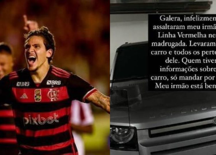 Bandidos roubam carro de luxo do atacante Pedro, do Flamengo
