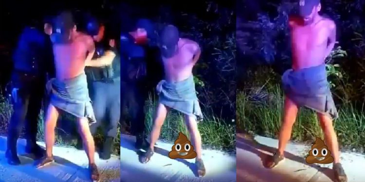 Rapaz não se aguenta e 'solta o barro' durante abordagem policial: "arma letal"