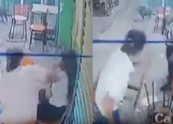 Bem feito: mulher nocauteia o namorado após ser agredida por ele em lanchonete