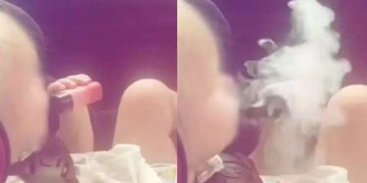 Vídeo perturbador mostra bebê usando cigarro eletrônico